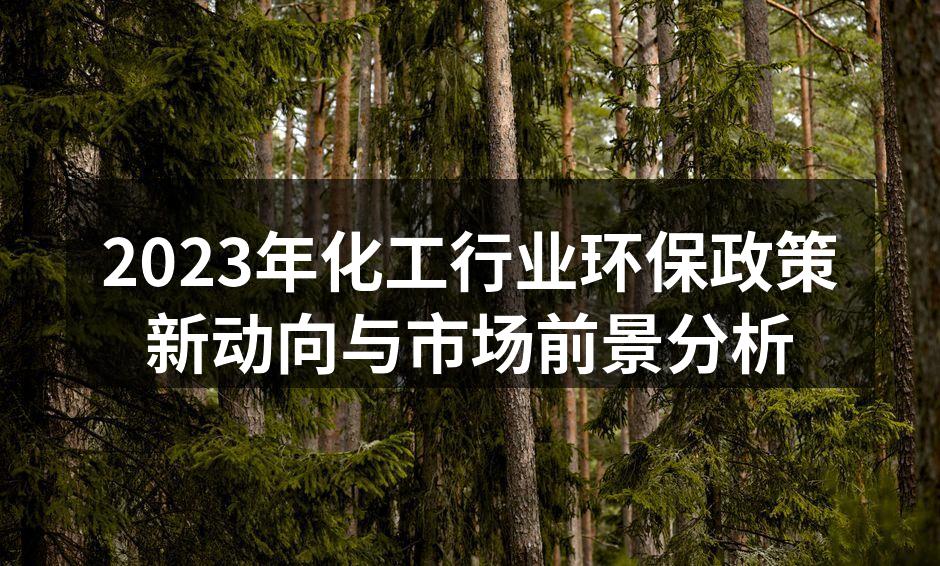 2023年化工行业环保政策新动向与市场前景分析